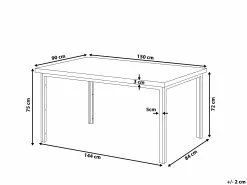 Beliani Ruokapöytä Tumma Puu/musta 150 X 90 Cm LAREDO -Halpa 2-istuttavat sohvat myymälä undef src sa picid 797798 type whitesh image