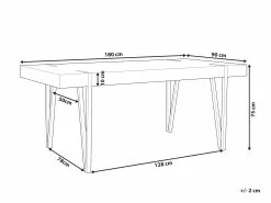 Beliani Ruokapöytä Tumma Puu/musta ADENA Useita Kokoja 17 Beliani Ruokapöytä Tumma Puu/musta ADENA Useita Kokoja -Halpa 2-istuttavat sohvat myymälä undef src sa picid 797816 type whitesh image