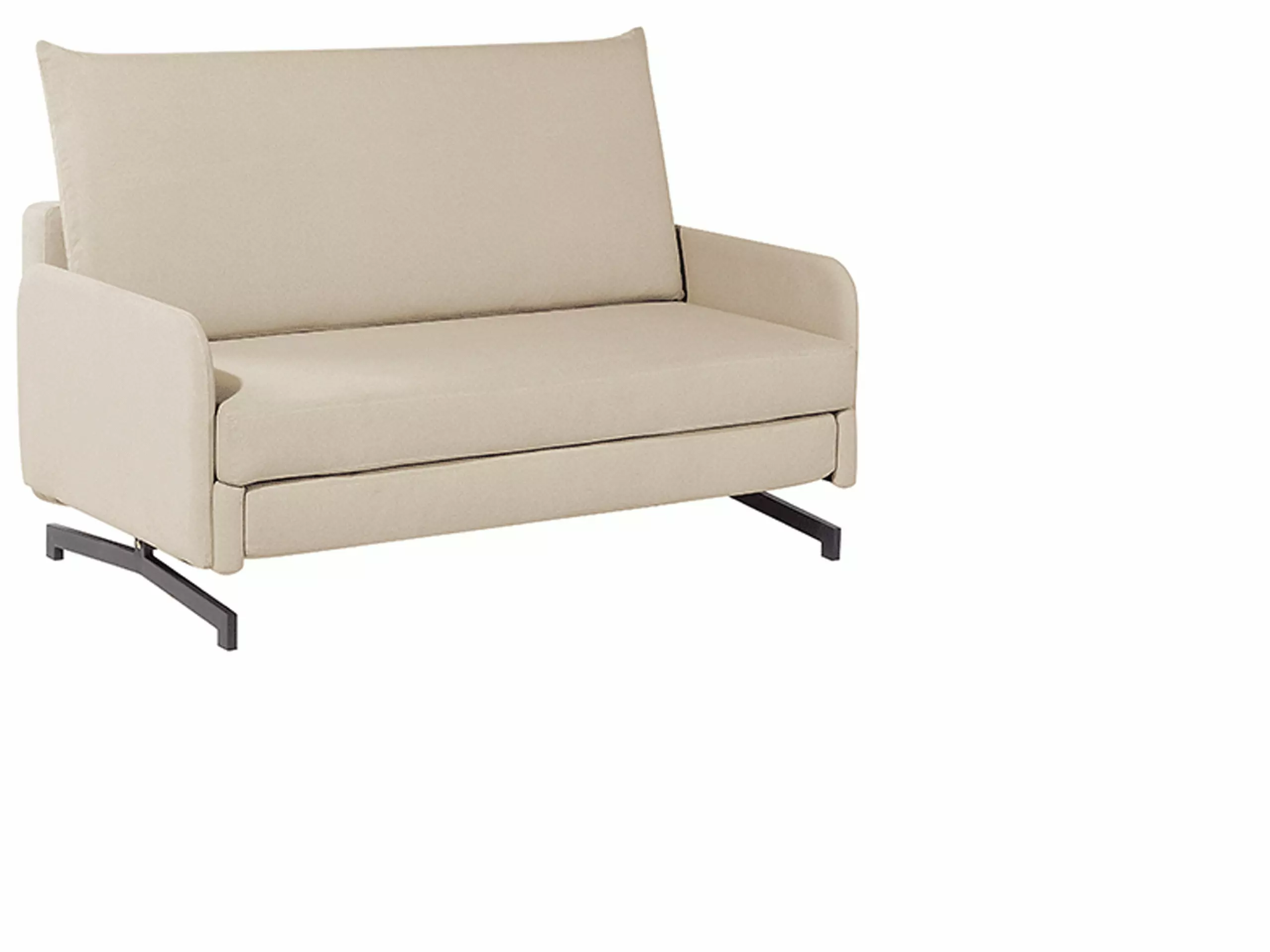 Beliani 2-istuttava Vuodesohva Kangas Beige BELFAST - Image 6