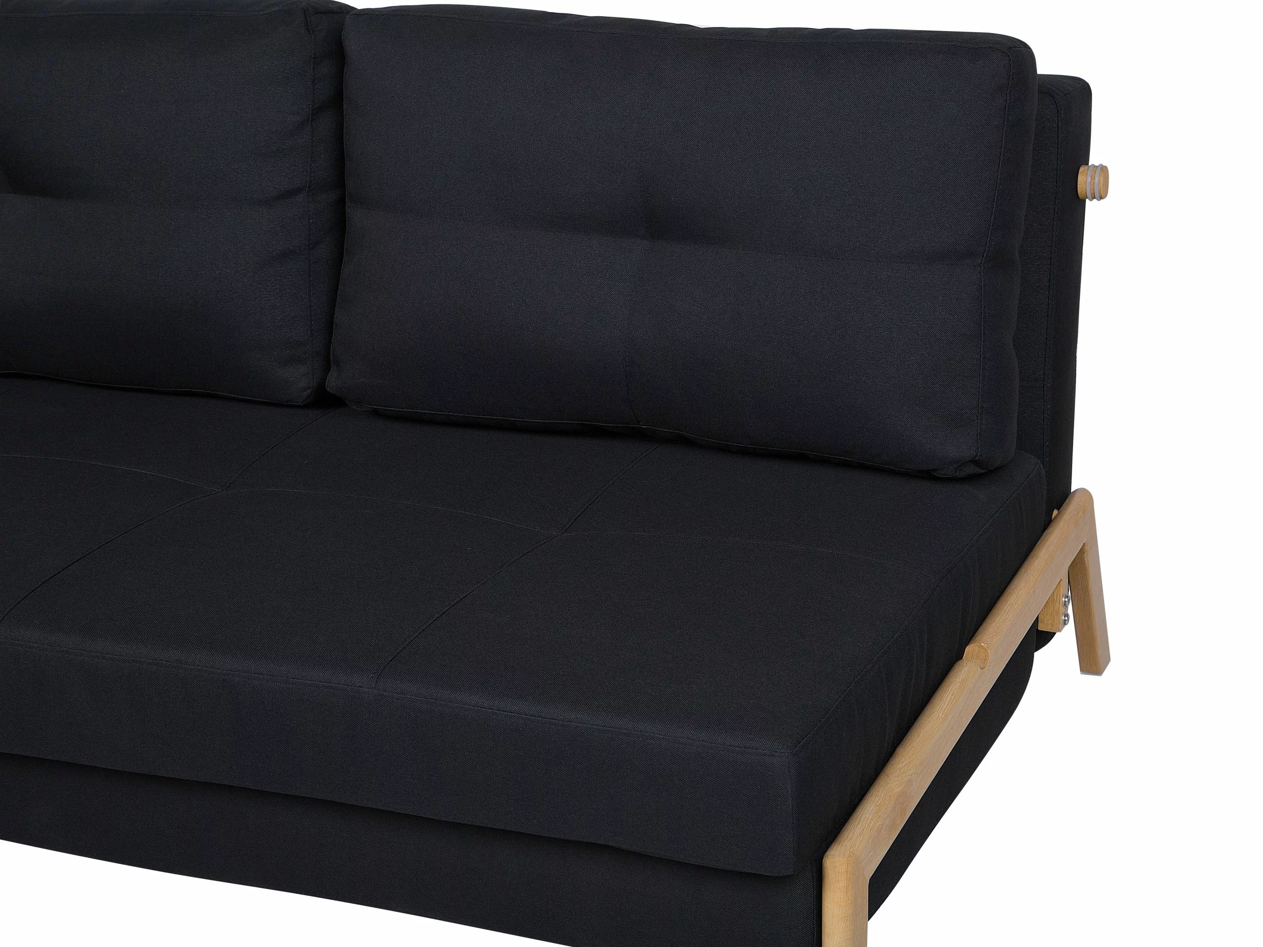 Beliani 2-istuttava Vuodesohva Kankainen Musta EDLAND 11 Beliani 2-istuttava Vuodesohva Kankainen Musta EDLAND - Image 9