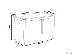 Beliani Ruokapöytä Kumipuu Vaalea Puu/valkoinen GEORGIA Useita Kokoja -Halpa 2-istuttavat sohvat myymälä undef src sa picid 799108 type whitesh image