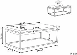 Beliani Sohvapöytä Ruskeanharmaa ALTOS -Halpa 2-istuttavat sohvat myymälä undef src sa picid 799608 type whitesh image