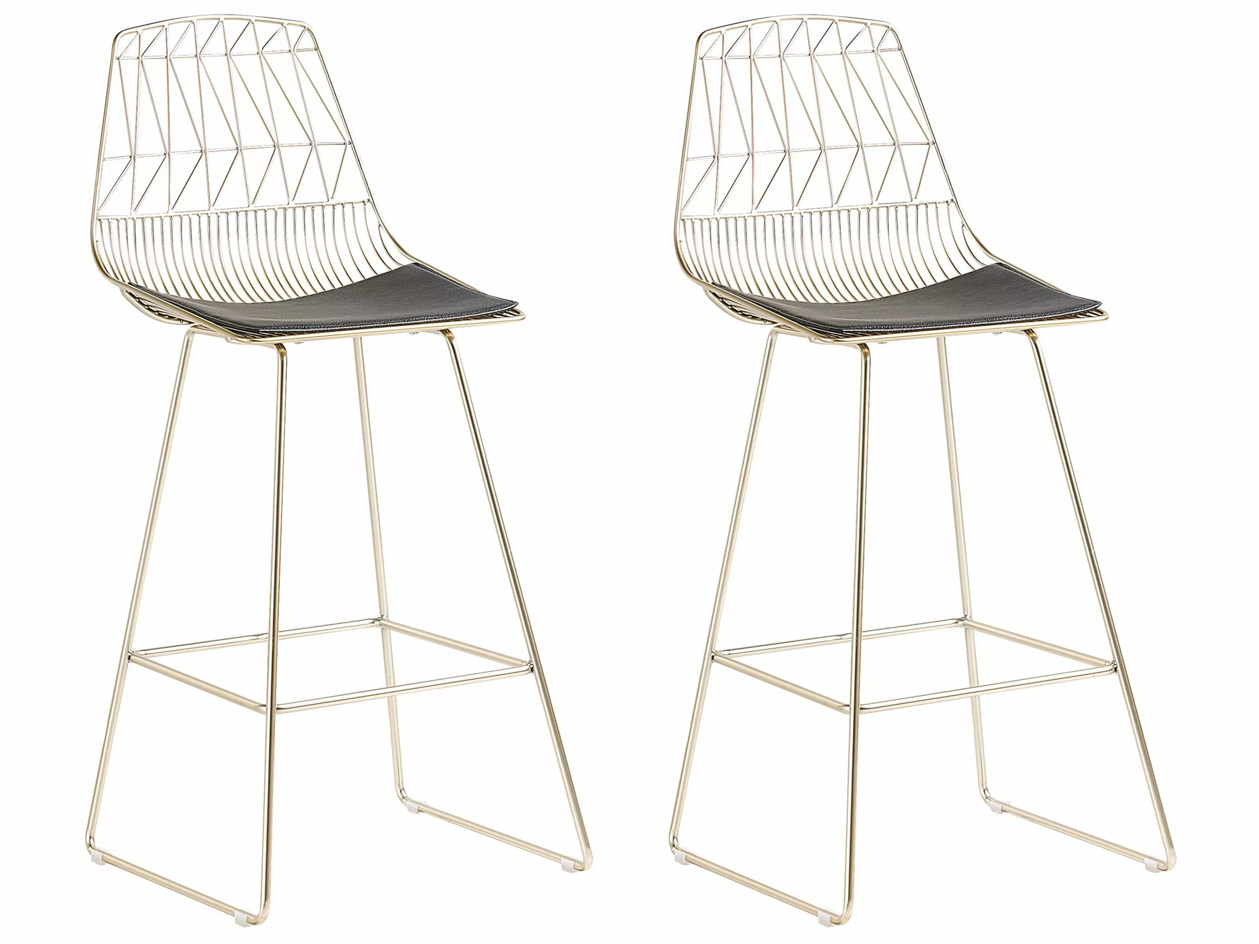 Beliani Baarituoli Teräs Kulta 2 Kpl PRESTON 3 Beliani Baarituoli Teräs Kulta 2 Kpl PRESTON