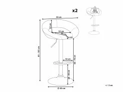 Beliani Baarijakkara Keinonahka Harmaa 2 Kpl PEORIA -Halpa 2-istuttavat sohvat myymälä undef src sa picid 801881 type whitesh image