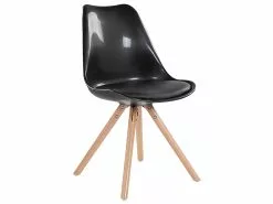 Beliani Tuoli Muovi Kiiltävä Musta DAKOTA