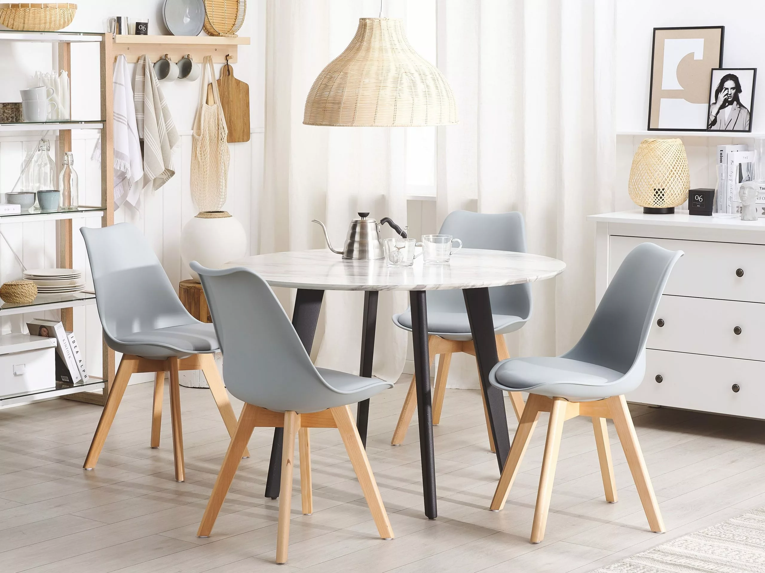 Beliani Tuoli Muovi Vaaleanharmaa 2 Kpl DAKOTA II - Image 2