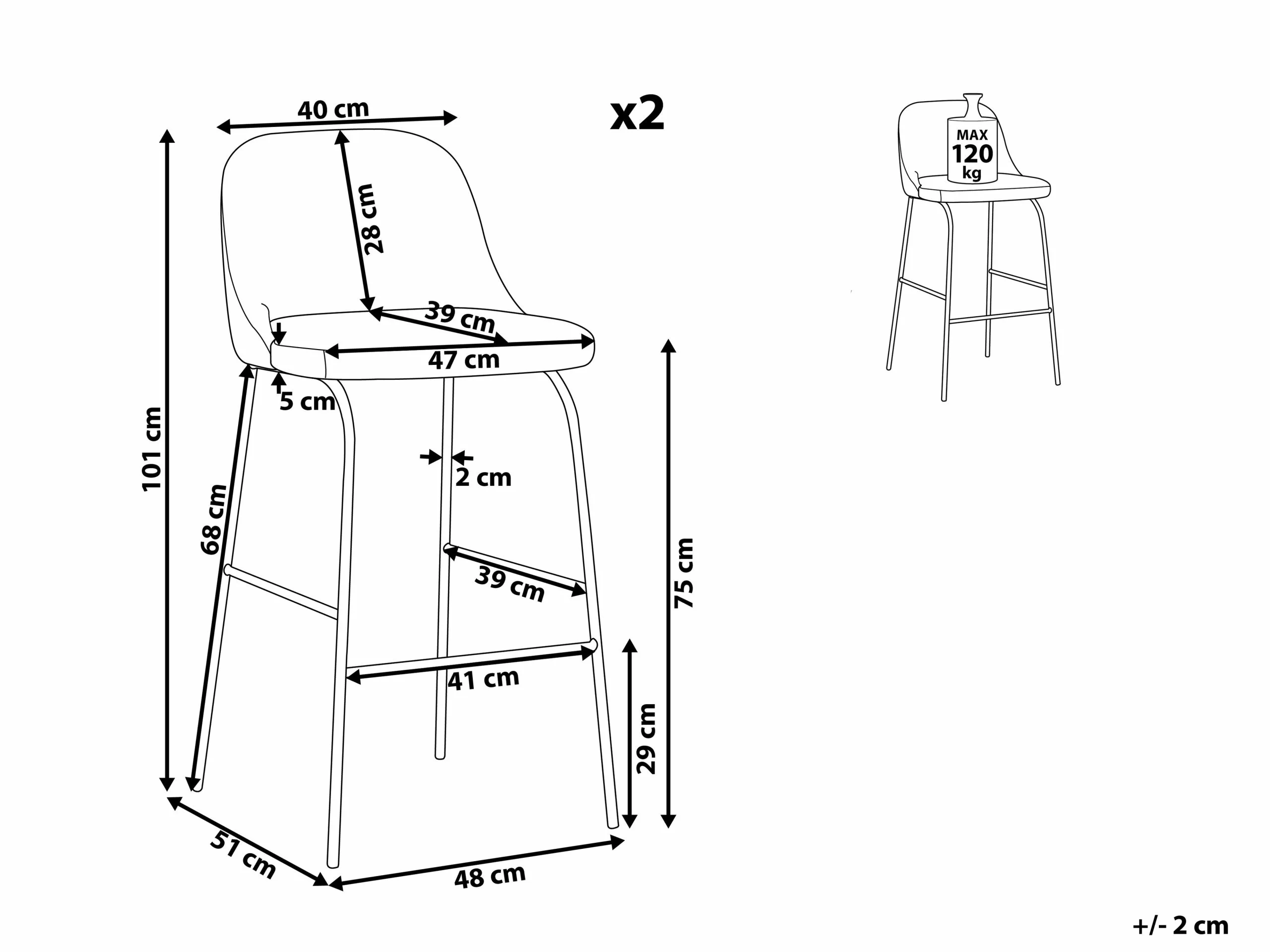 Beliani Baarituoli Sametti Vaaleanharmaa 2 Kpl NEKOMA 11 Beliani Baarituoli Sametti Vaaleanharmaa 2 Kpl NEKOMA - Image 9