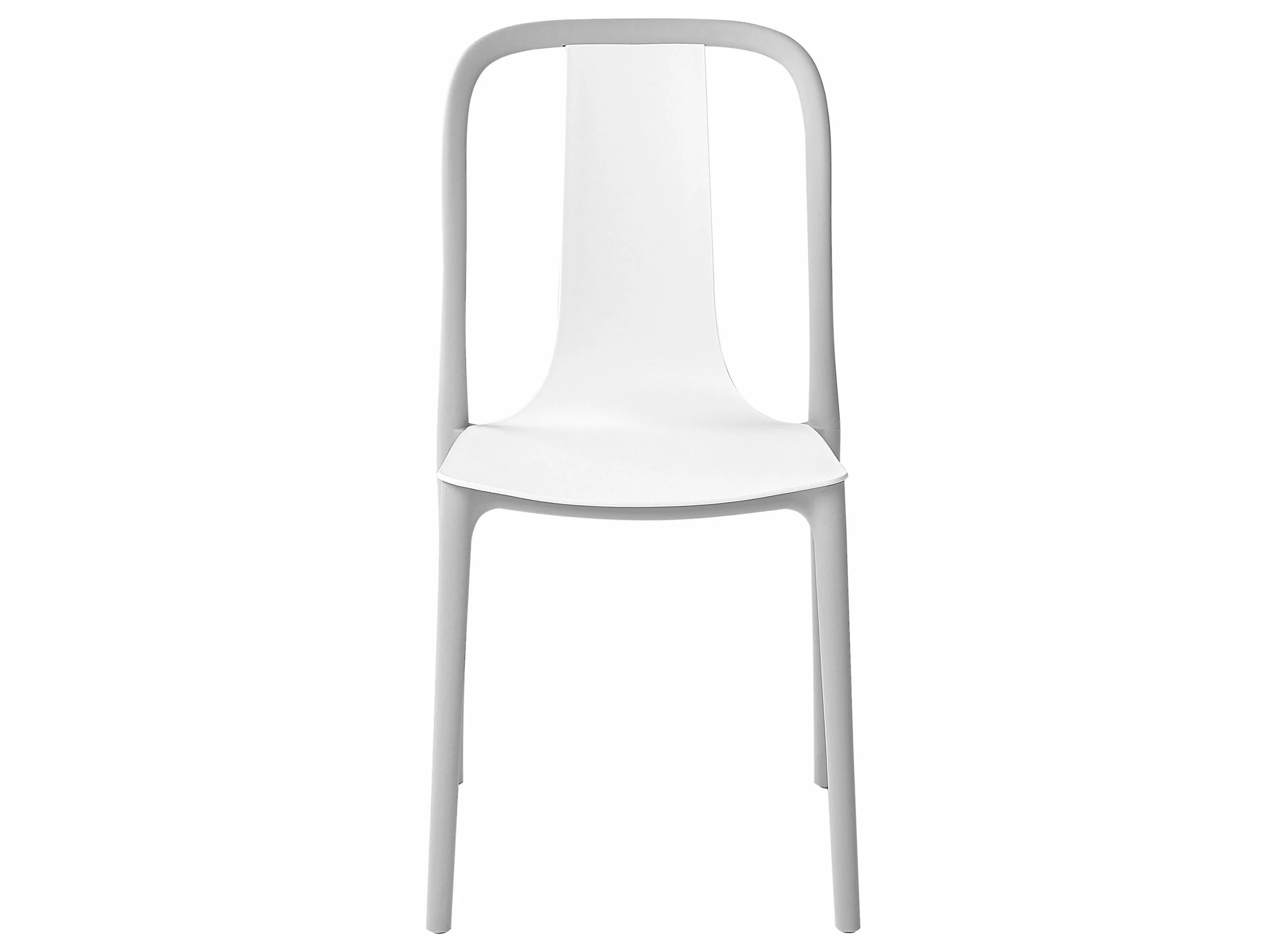 Beliani Puutarhatuoli Muovi Valkoinen/harmaa 4 Kpl SPEZIA - Image 6