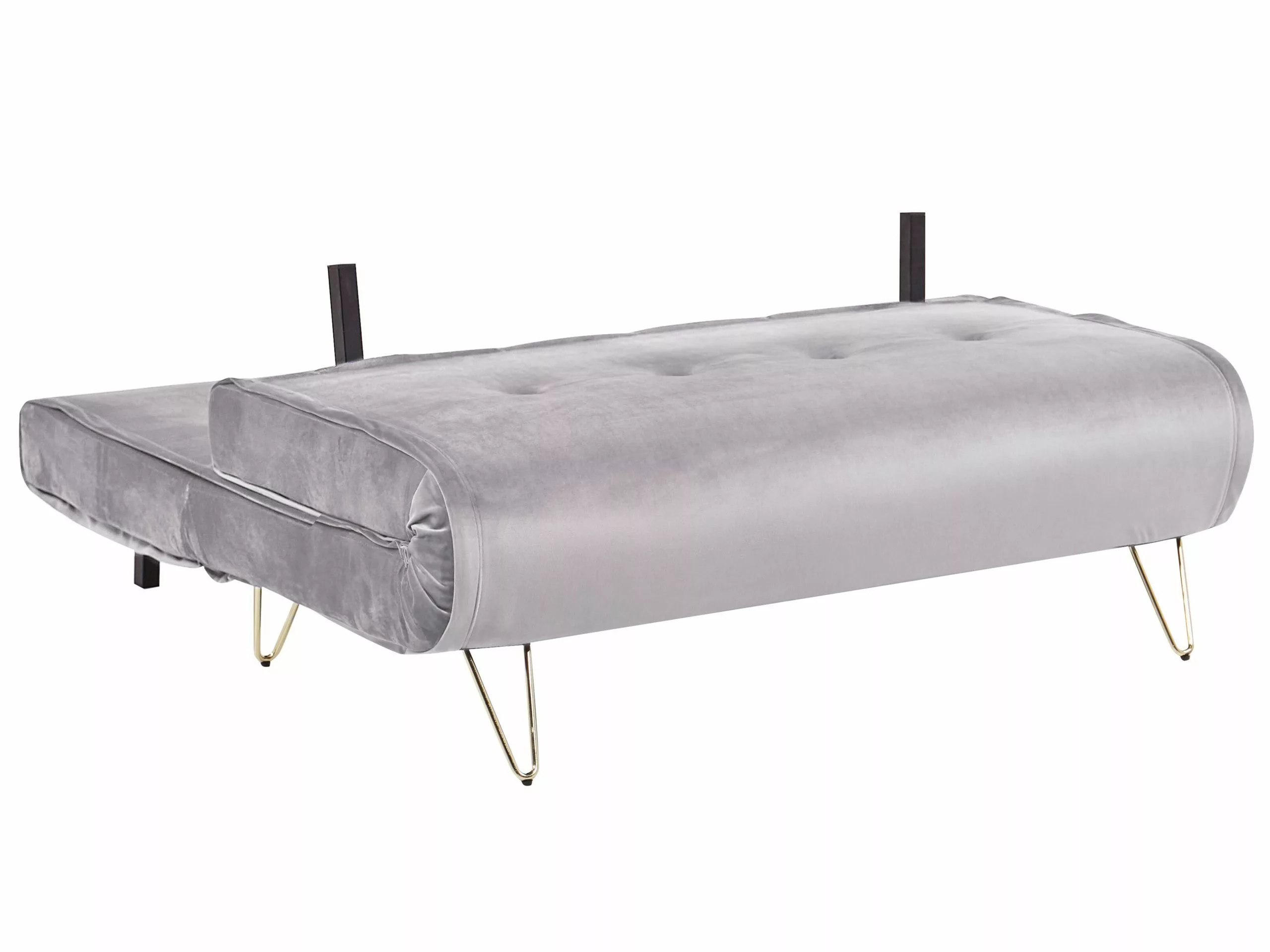 Beliani 2-istuttava Vuodesohva Sametti Harmaa VESTFOLD 9 Beliani 2-istuttava Vuodesohva Sametti Harmaa VESTFOLD - Image 7