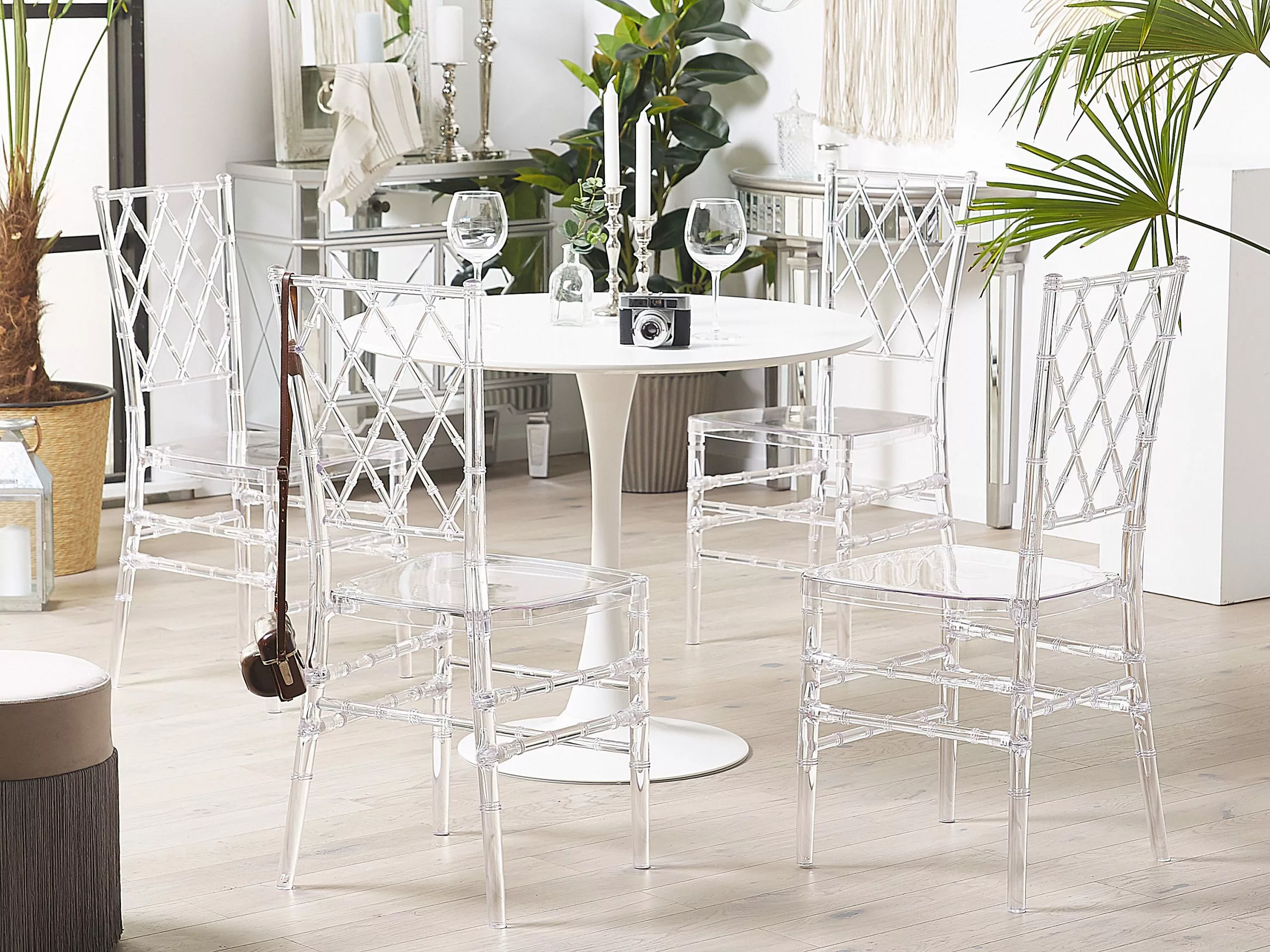 Beliani Tuoli Muovi Kirkas 2 Kpl CLARION 4 Beliani Tuoli Muovi Kirkas 2 Kpl CLARION - Image 2