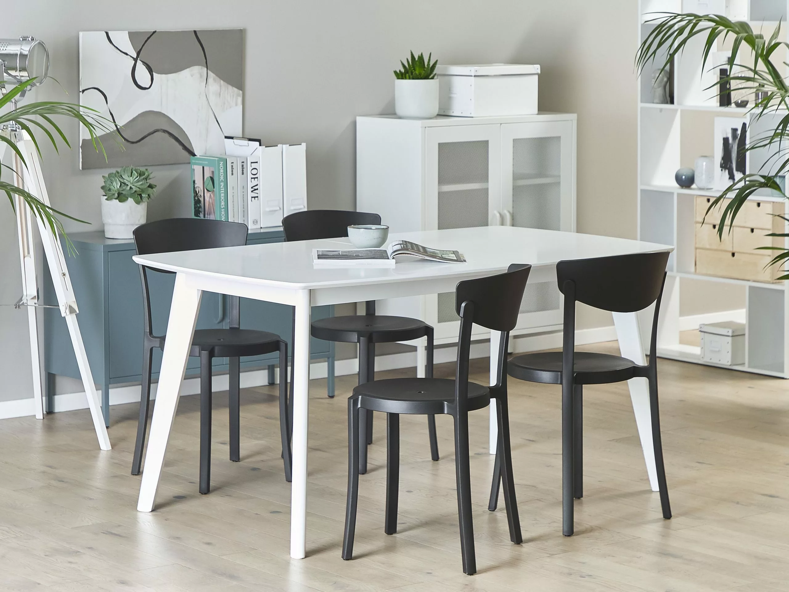 Beliani Tuoli Muovi Musta 4 Kpl VIESTE - Image 3