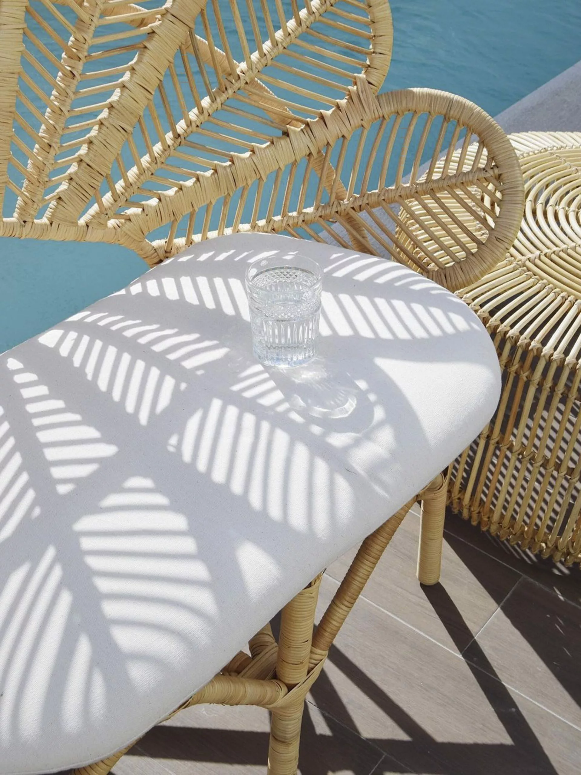 Beliani Sohvapöytä Rottinki Luonnonväri LIMNI - Image 3