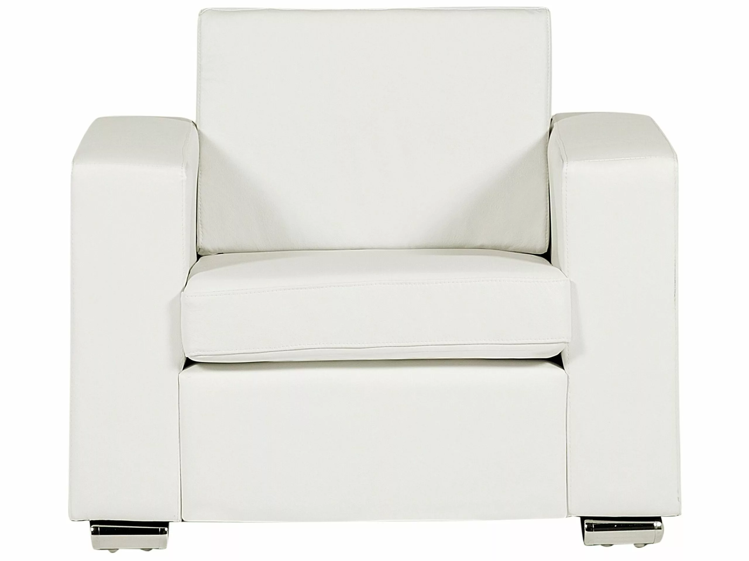 Beliani Valkoinen Nahkaverhoiltu Sohvaryhmä HELSINKI 7 Beliani Valkoinen Nahkaverhoiltu Sohvaryhmä HELSINKI - Image 5