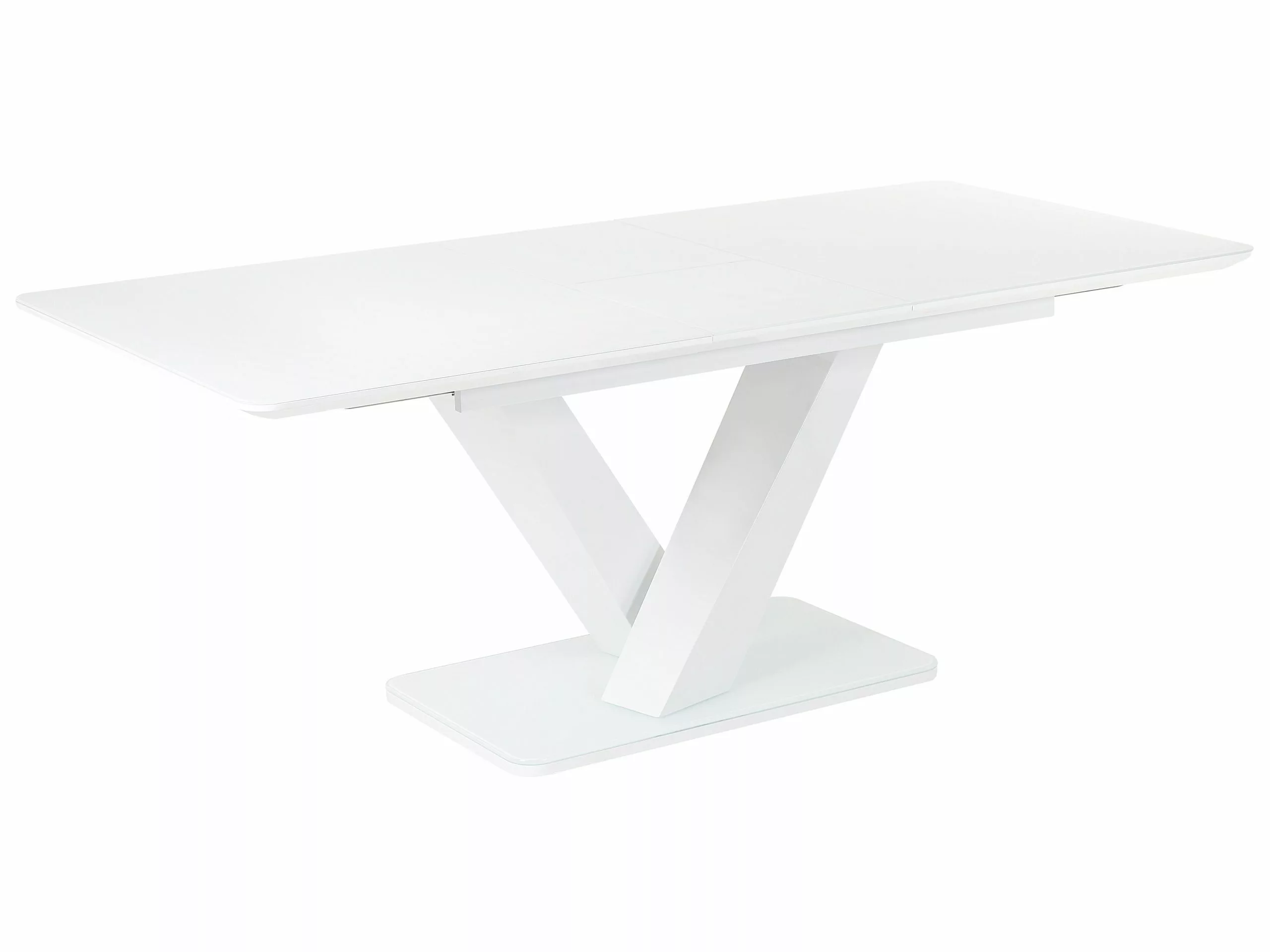 Beliani Ruokapöytä Jatkettava Valkoinen 160/200 X 90 Cm SALTUM 3 Beliani Ruokapöytä Jatkettava Valkoinen 160/200 X 90 Cm SALTUM