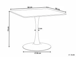 Beliani Ruokapöytä Vaalea Puu/musta 90 X 90 Cm BOCA 15 Beliani Ruokapöytä Vaalea Puu/musta 90 X 90 Cm BOCA -Halpa 2-istuttavat sohvat myymälä undef src sa picid 821610 type whitesh image