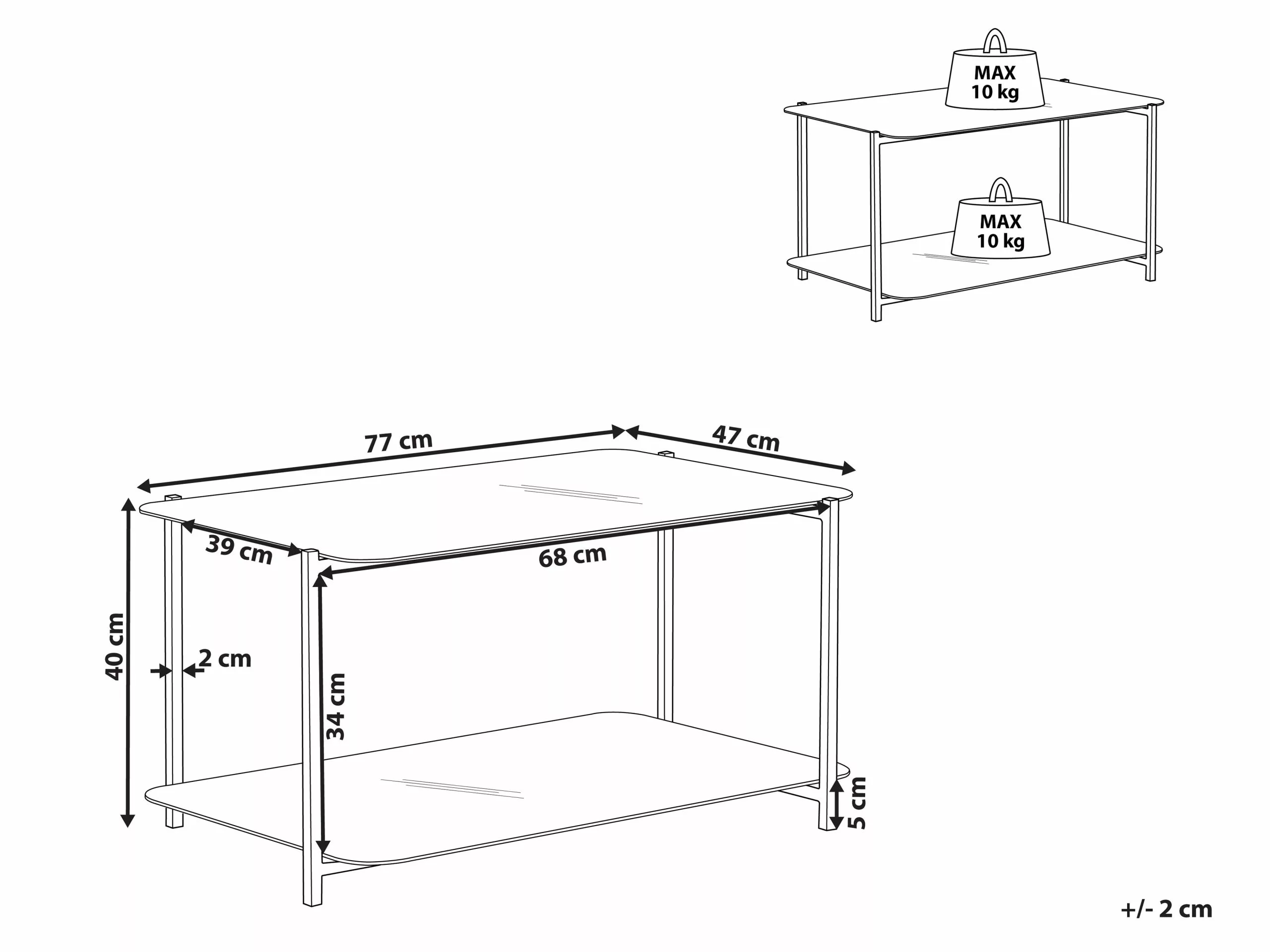 Beliani Sohvapöytä Teräs Marmorikuvio Valkoinen/musta GLOSTER 10 Beliani Sohvapöytä Teräs Marmorikuvio Valkoinen/musta GLOSTER - Image 8