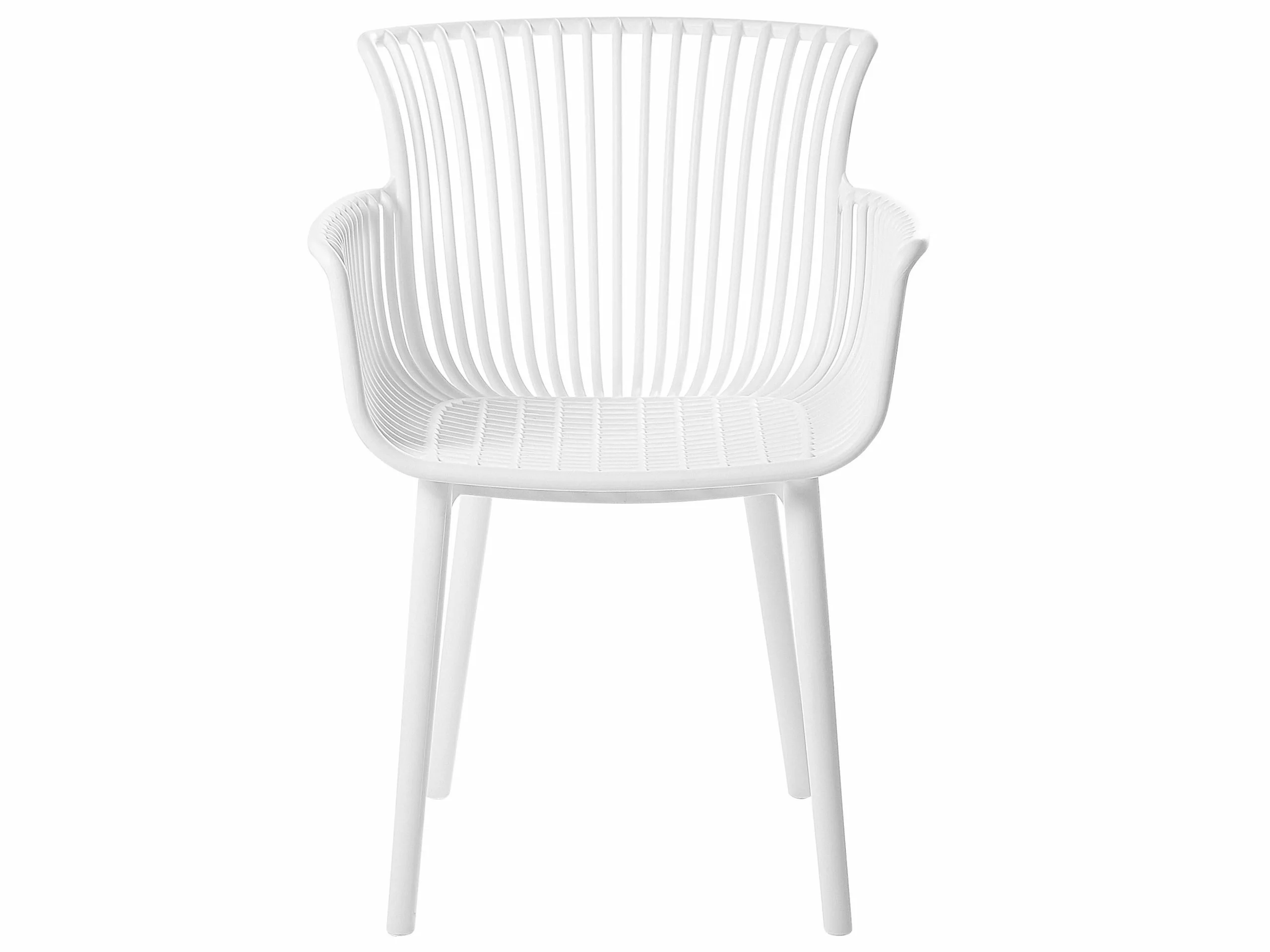 Beliani Tuoli Muovi Valkoinen 4 Kpl PESARO - Image 6