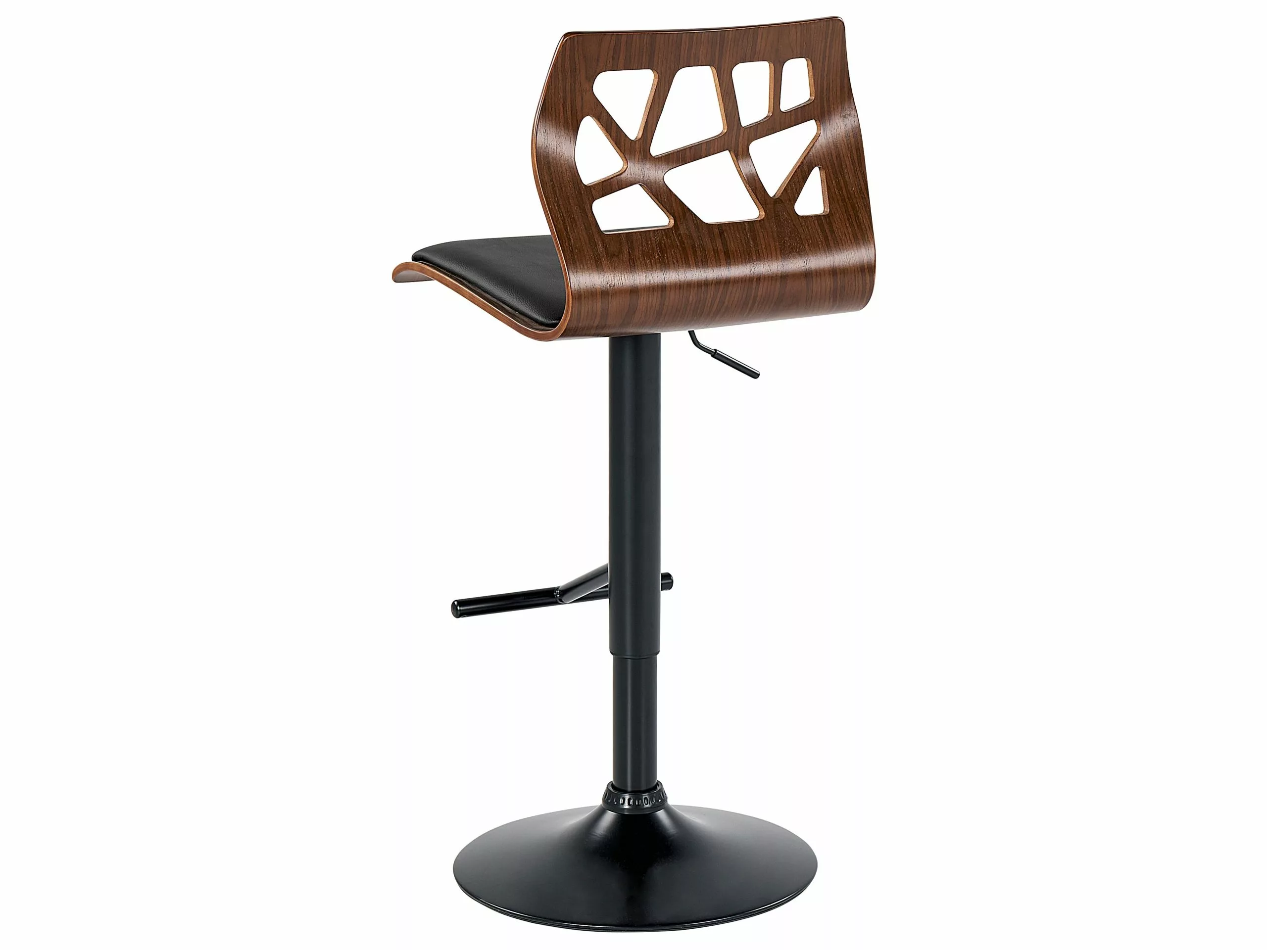 Beliani Baarituoli Keinonahka Tumma Puu/musta PETERSBURG II - Image 4