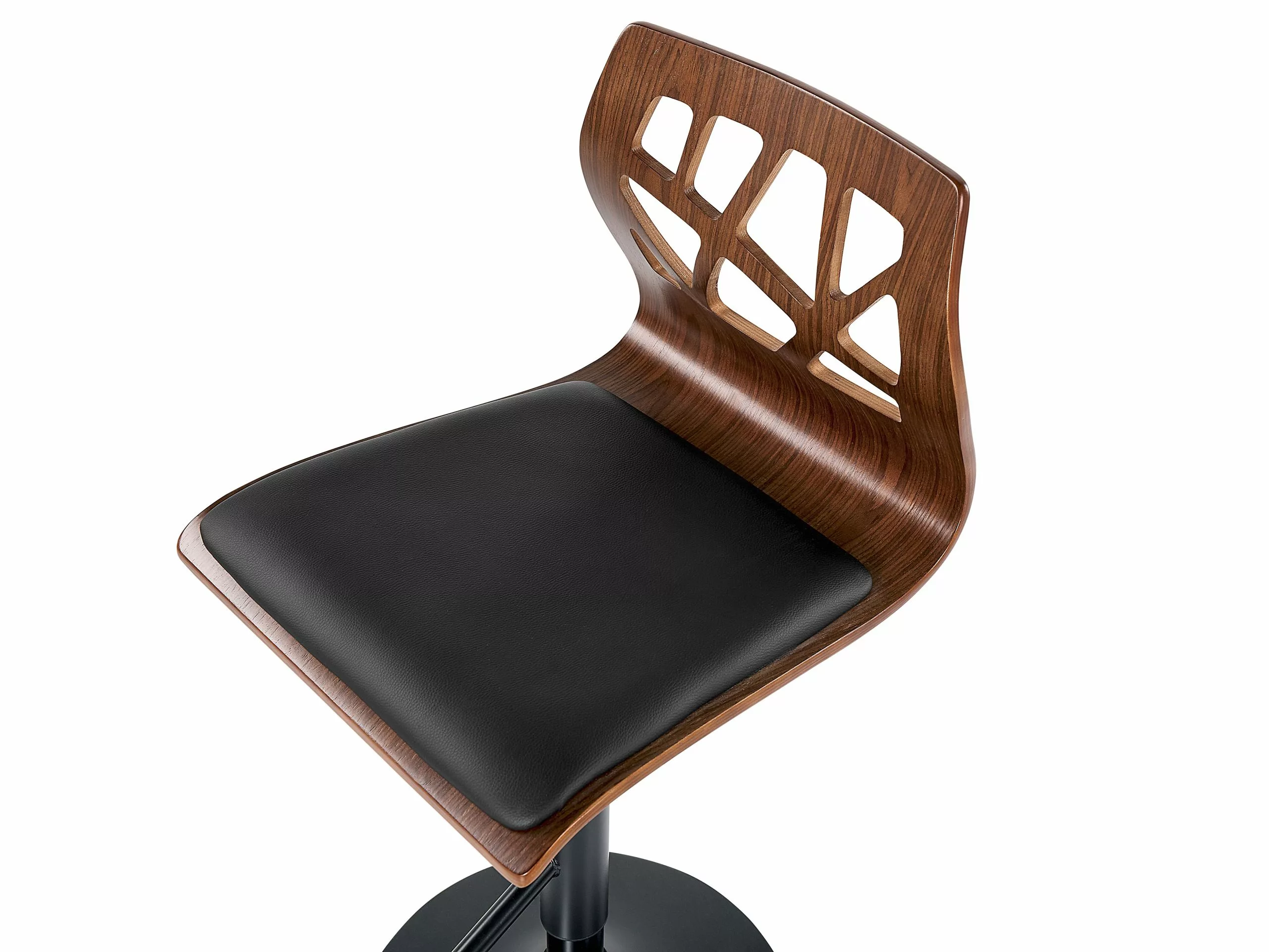 Beliani Baarituoli Keinonahka Tumma Puu/musta PETERSBURG II - Image 5