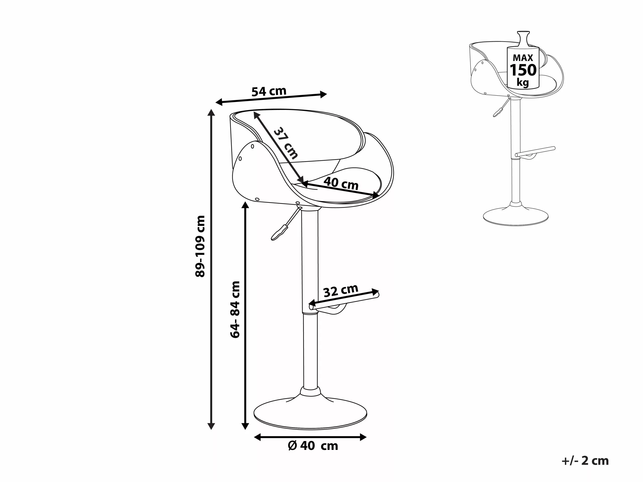 Beliani Baarijakkara Keinonahka Tumma Puu/musta BAKU II - Image 9