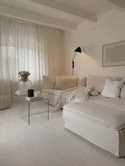 Beliani Sivupöytäsetti Lasi Kirkas 2 Kpl KENDALL -Halpa 2-istuttavat sohvat myymälä undef src sa picid 828348 type whitesh image