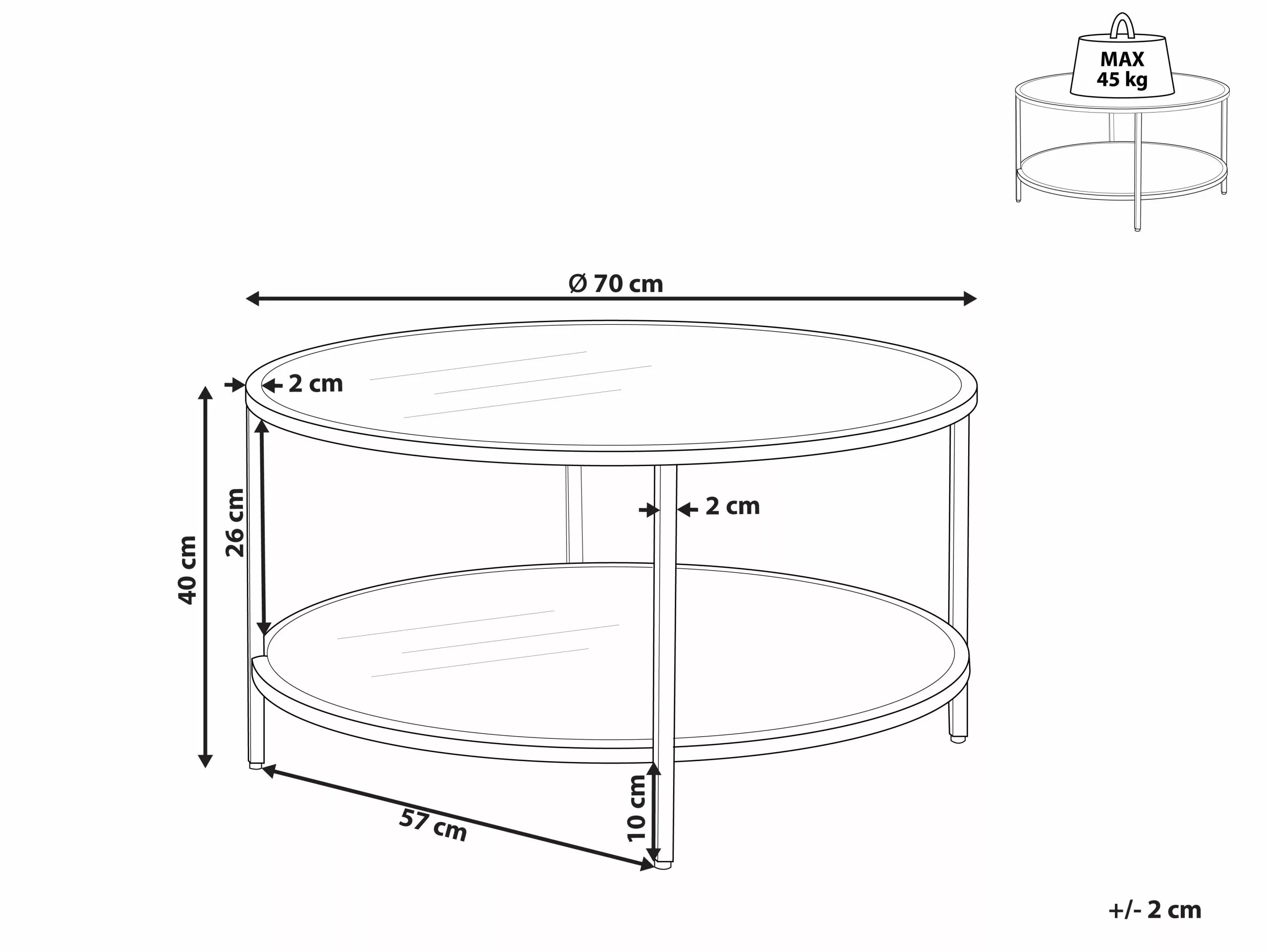 Beliani Sohvapöytä Lasitasolla Rauta Musta BIRNEY 10 Beliani Sohvapöytä Lasitasolla Rauta Musta BIRNEY - Image 8