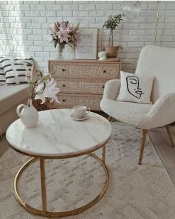 Beliani Sohvapöytä Marmorikuvio Beige/kulta CORAL 18 Beliani Sohvapöytä Marmorikuvio Beige/kulta CORAL -Halpa 2-istuttavat sohvat myymälä undef src sa picid 831953 type whitesh image