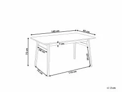 Beliani Ruokapöytä Tumma Kumipuu 140 X 85 Cm VENTERA 15 Beliani Ruokapöytä Tumma Kumipuu 140 X 85 Cm VENTERA -Halpa 2-istuttavat sohvat myymälä undef src sa picid 832106 type whitesh image