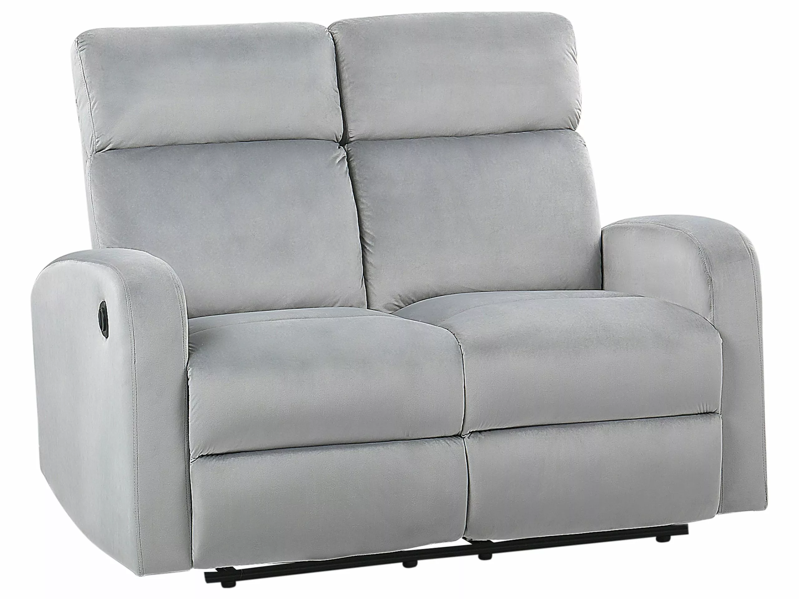 Beliani 2-istuttava Sohva Sametti Säädettävä Vaaleanharmaa VERDAL 8 Beliani 2-istuttava Sohva Sametti Säädettävä Vaaleanharmaa VERDAL - Image 6