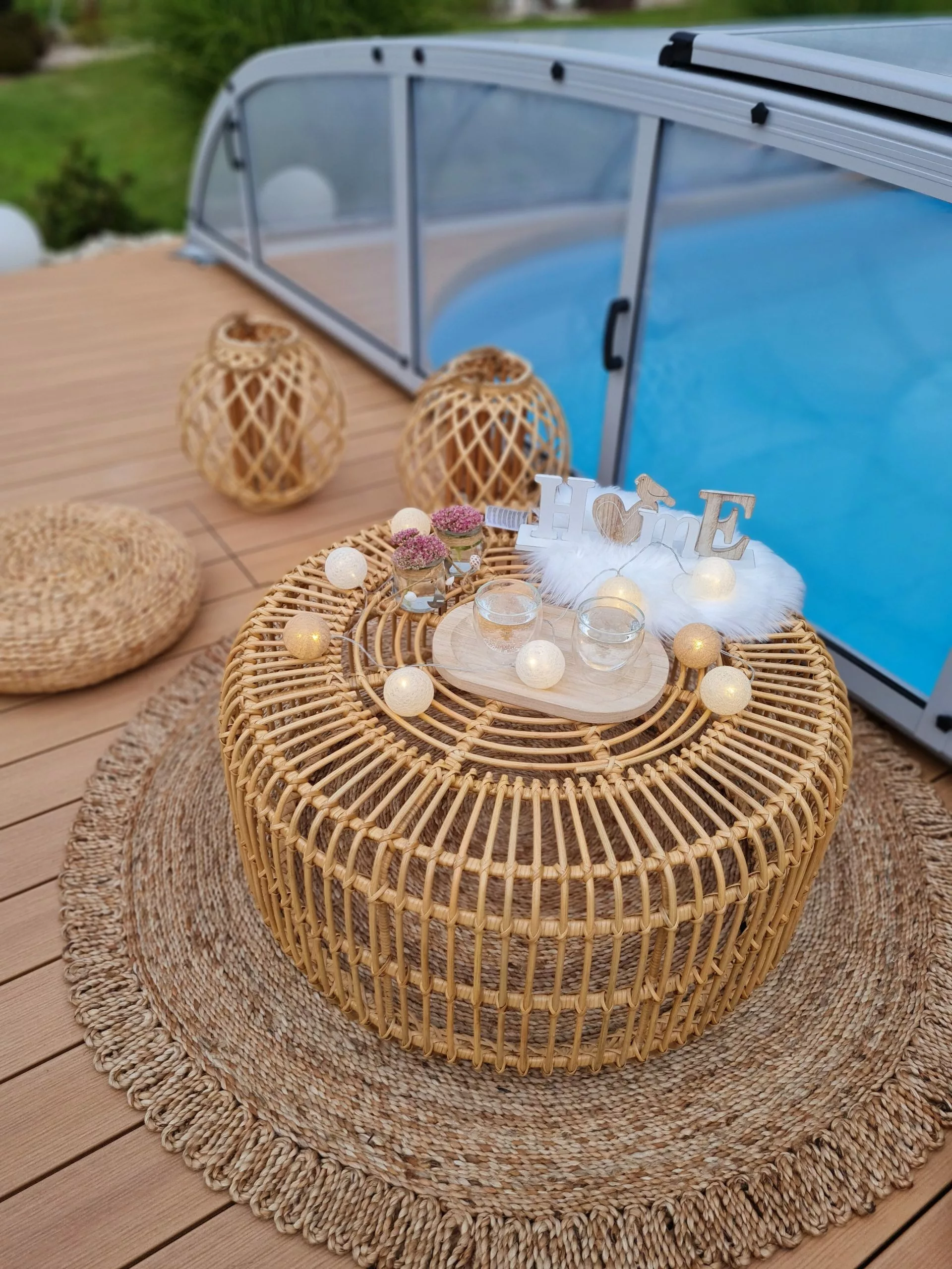 Beliani Sohvapöytä Rottinki Luonnonväri LIMNI - Image 6