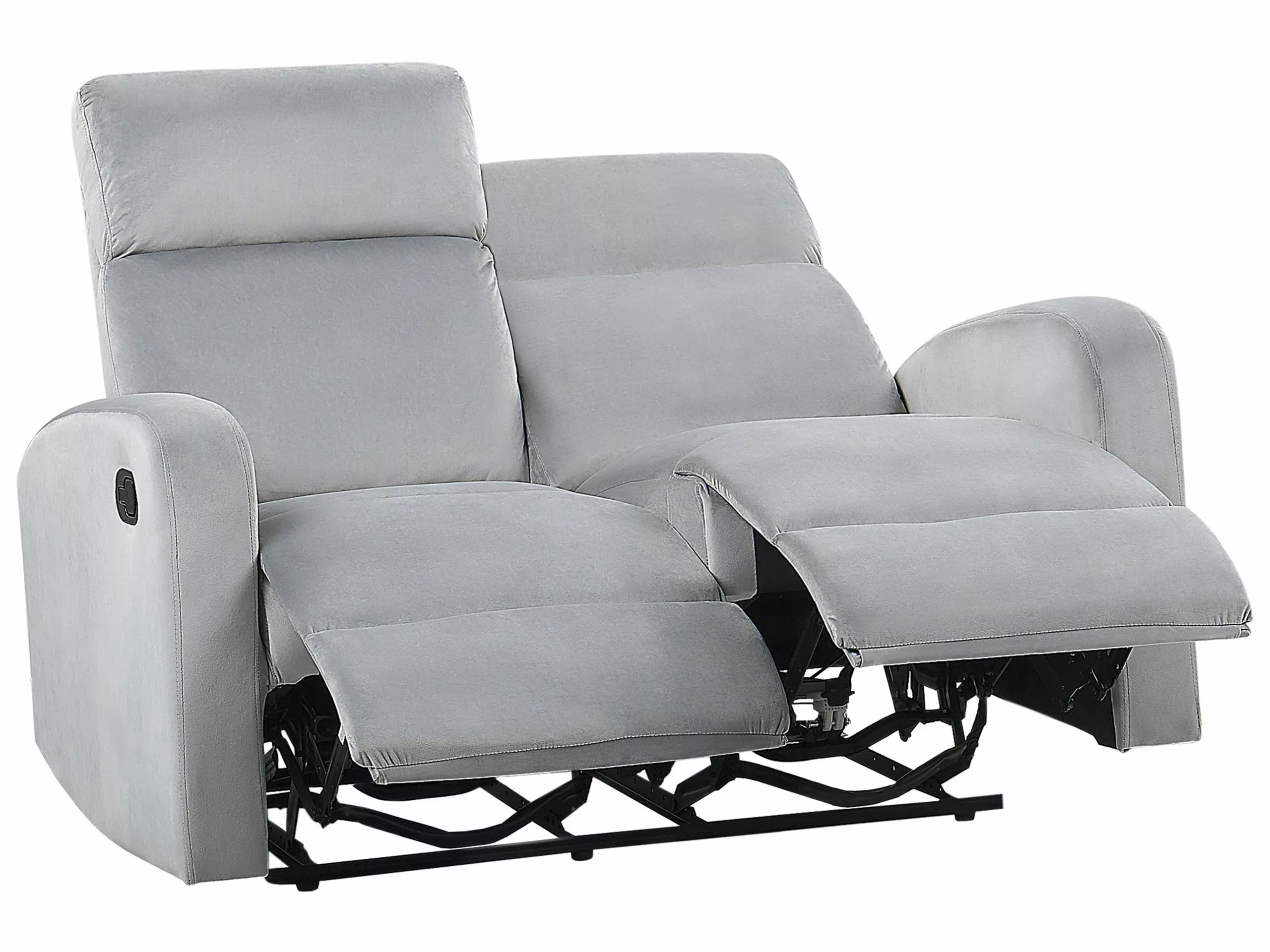 Beliani 2-istuttava Sohva Sametti Säädettävä Vaaleanharmaa VERDAL 9 Beliani 2-istuttava Sohva Sametti Säädettävä Vaaleanharmaa VERDAL - Image 7