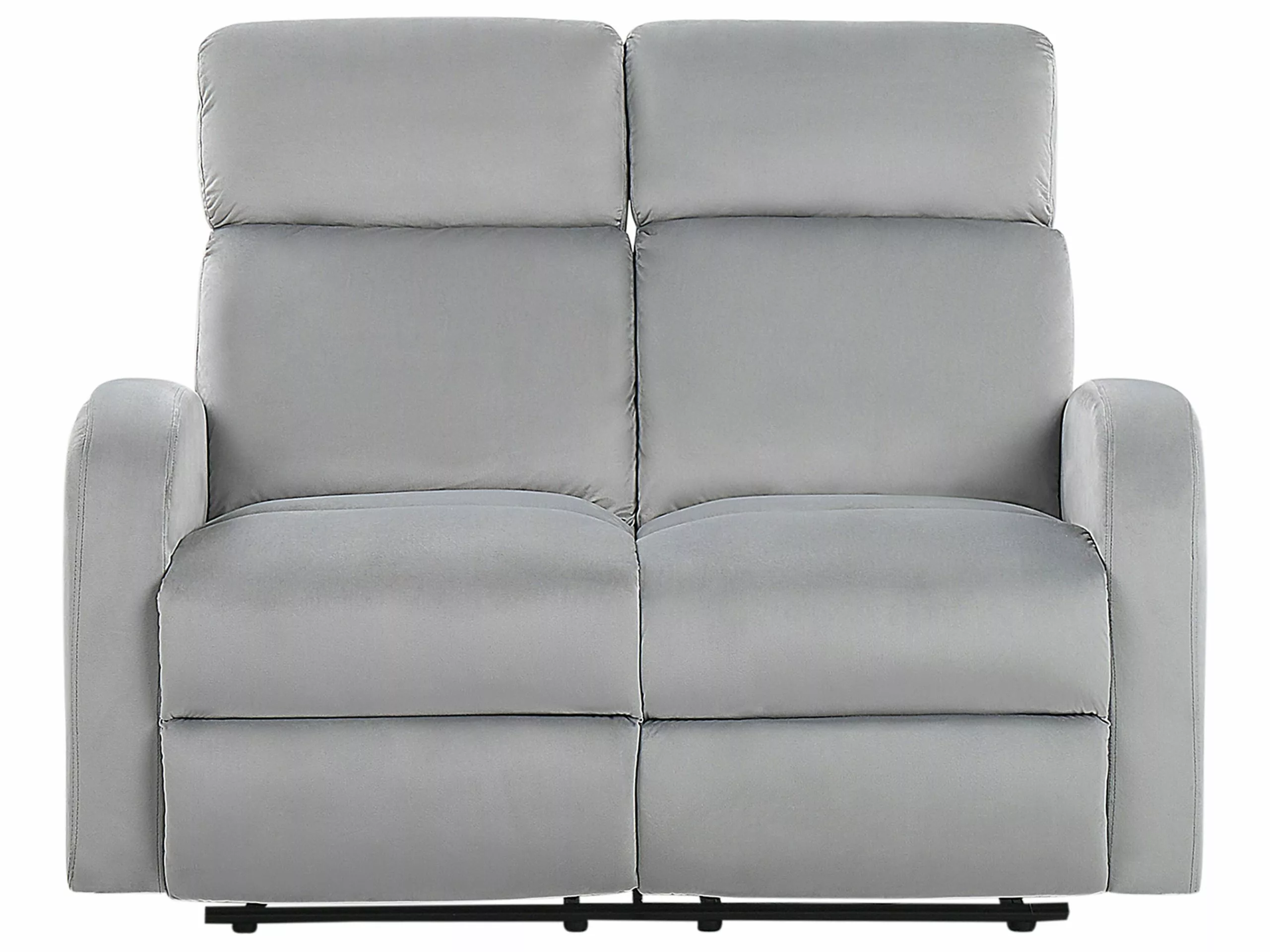 Beliani 2-istuttava Sohva Sametti Säädettävä Vaaleanharmaa VERDAL 10 Beliani 2-istuttava Sohva Sametti Säädettävä Vaaleanharmaa VERDAL - Image 8