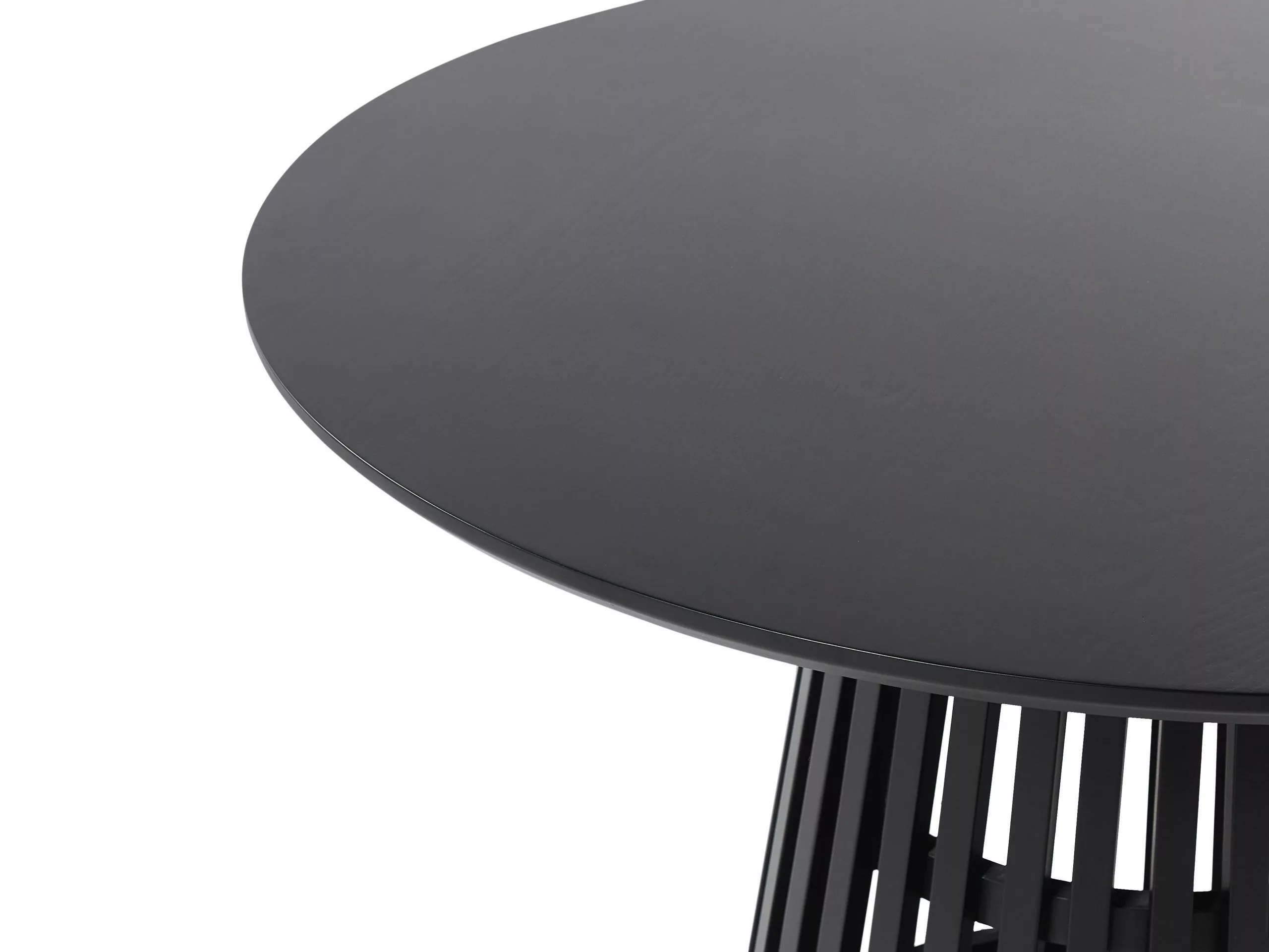 Beliani Ruokapöytä Musta ⌀ 120 Cm MESILLA - Image 3