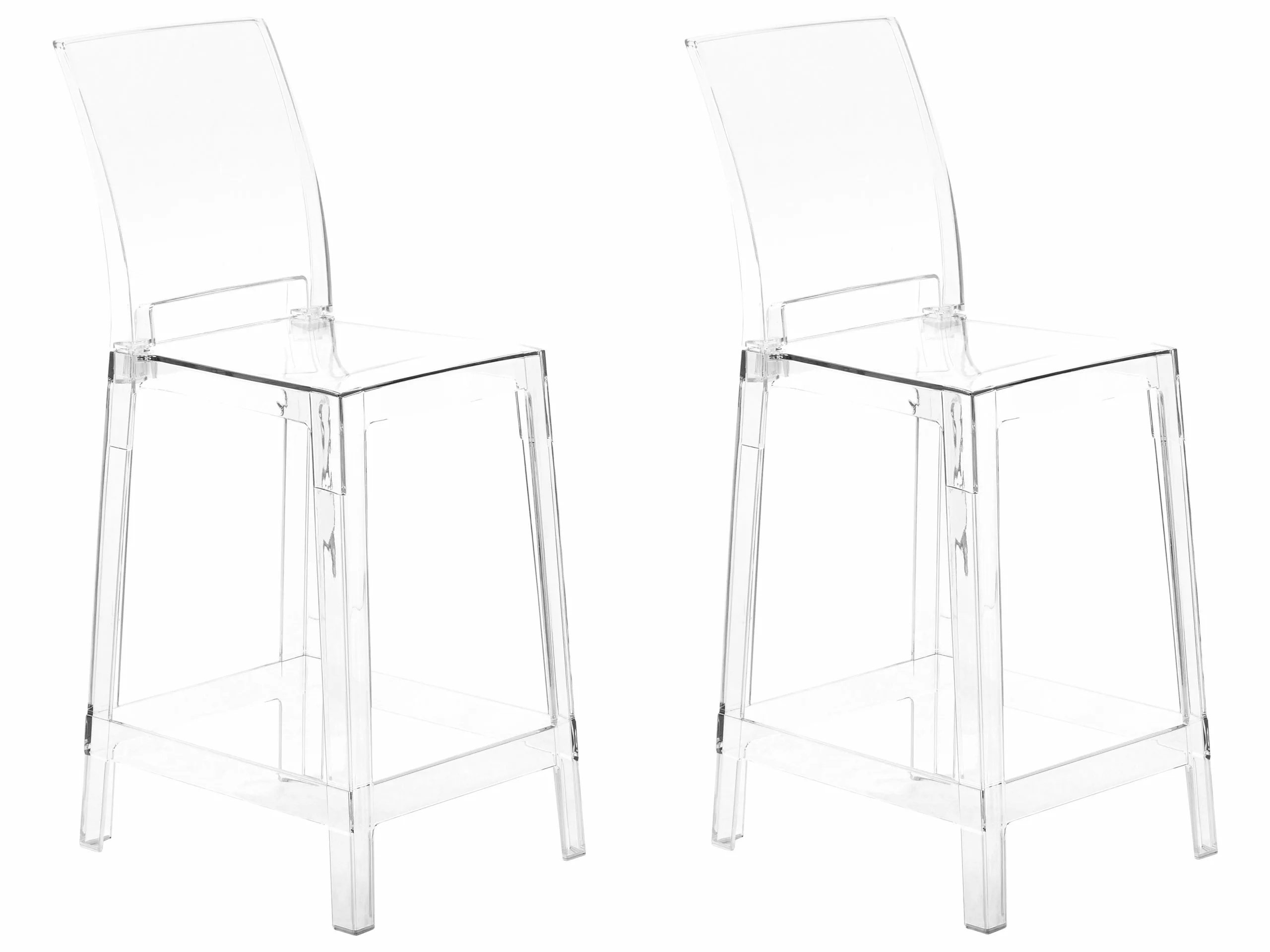 Beliani Baarituoli Muovi Kirkas 2 Kpl WELLINGTON