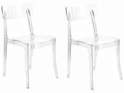 Beliani Tuoli Muovi Kirkas 2 Kpl COVINGTON