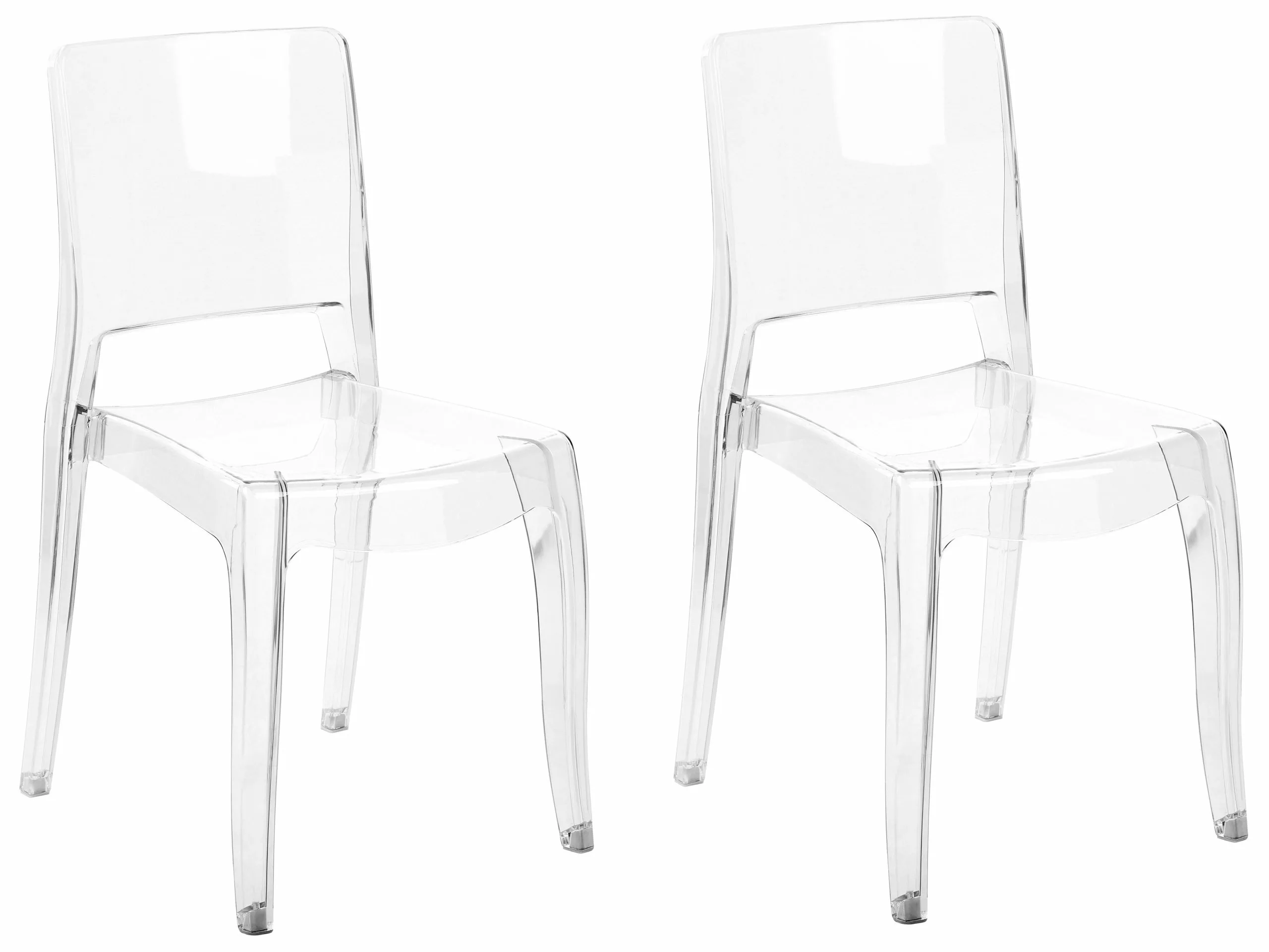 Beliani Tuoli Muovi Kirkas 2 Kpl WESTBRIDGE 2 Beliani Tuoli Muovi Kirkas 2 Kpl WESTBRIDGE