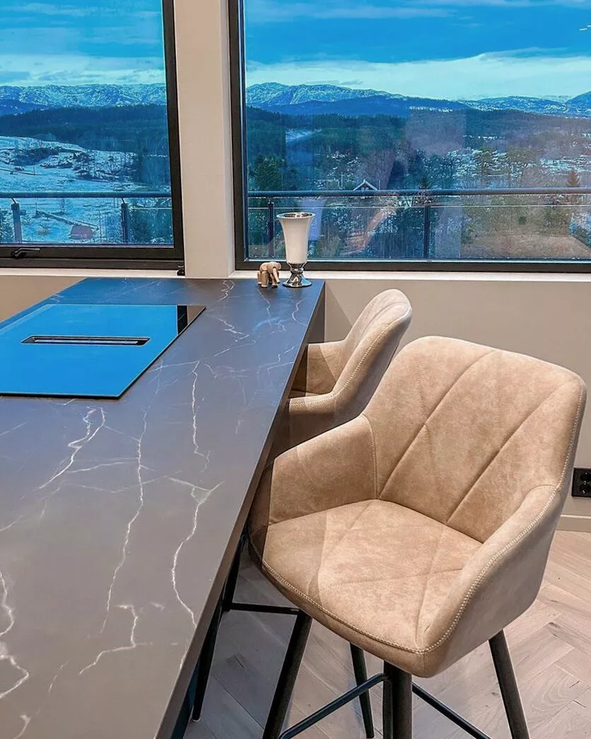 Beliani Baarituoli Kangas Beige 2 Kpl DARIEN 5 Beliani Baarituoli Kangas Beige 2 Kpl DARIEN - Image 3