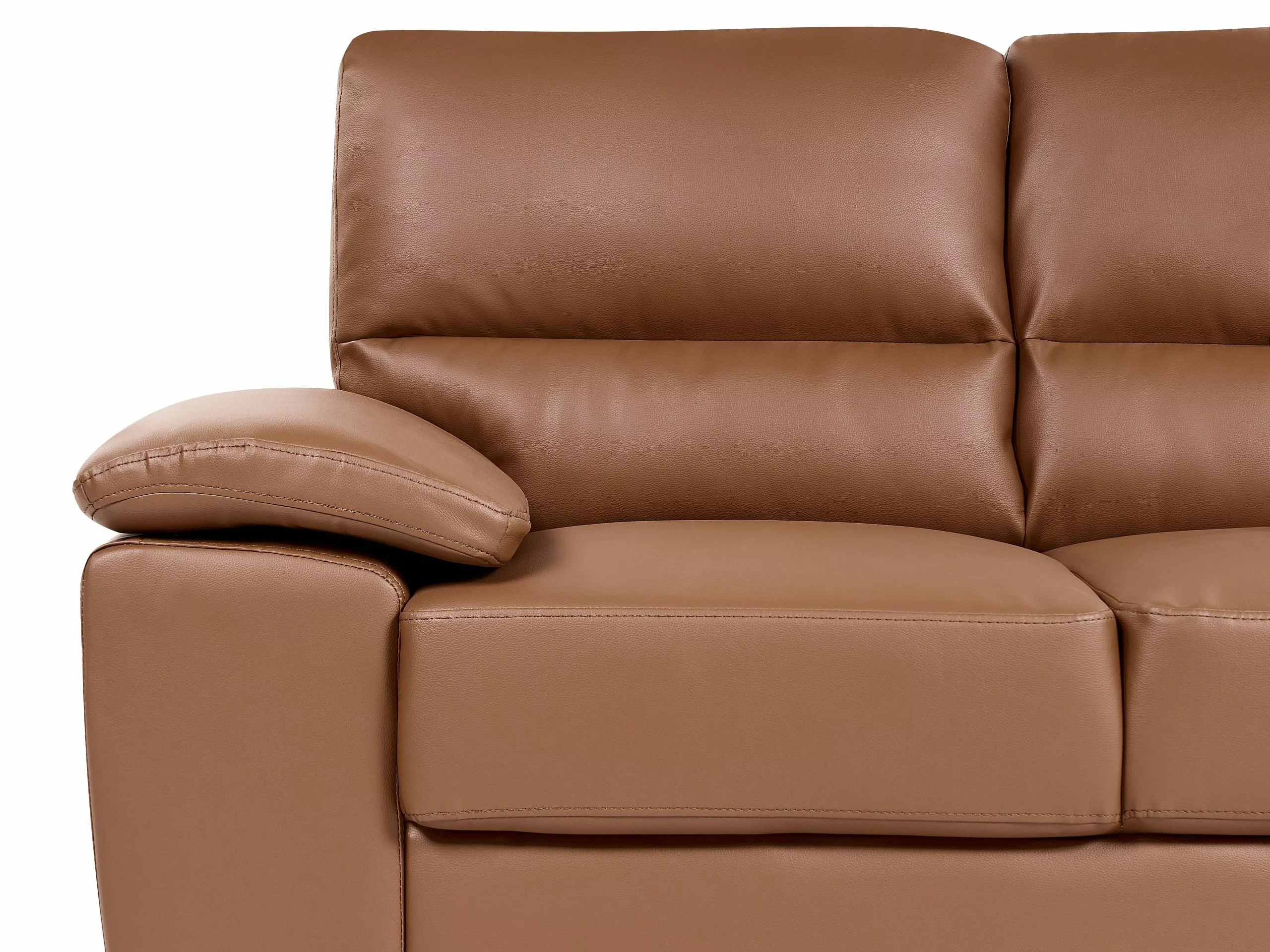 Beliani 2-istuttava Sohva Keinonahka Kullanruskea VOGAR - Image 7