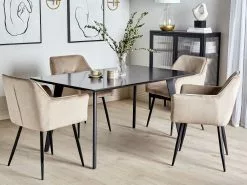 Beliani Ruokapöytä Musta 150 X 90 Cm DORCAS 9 Beliani Ruokapöytä Musta 150 X 90 Cm DORCAS -Halpa 2-istuttavat sohvat myymälä undef src sa picid 850657 type color image