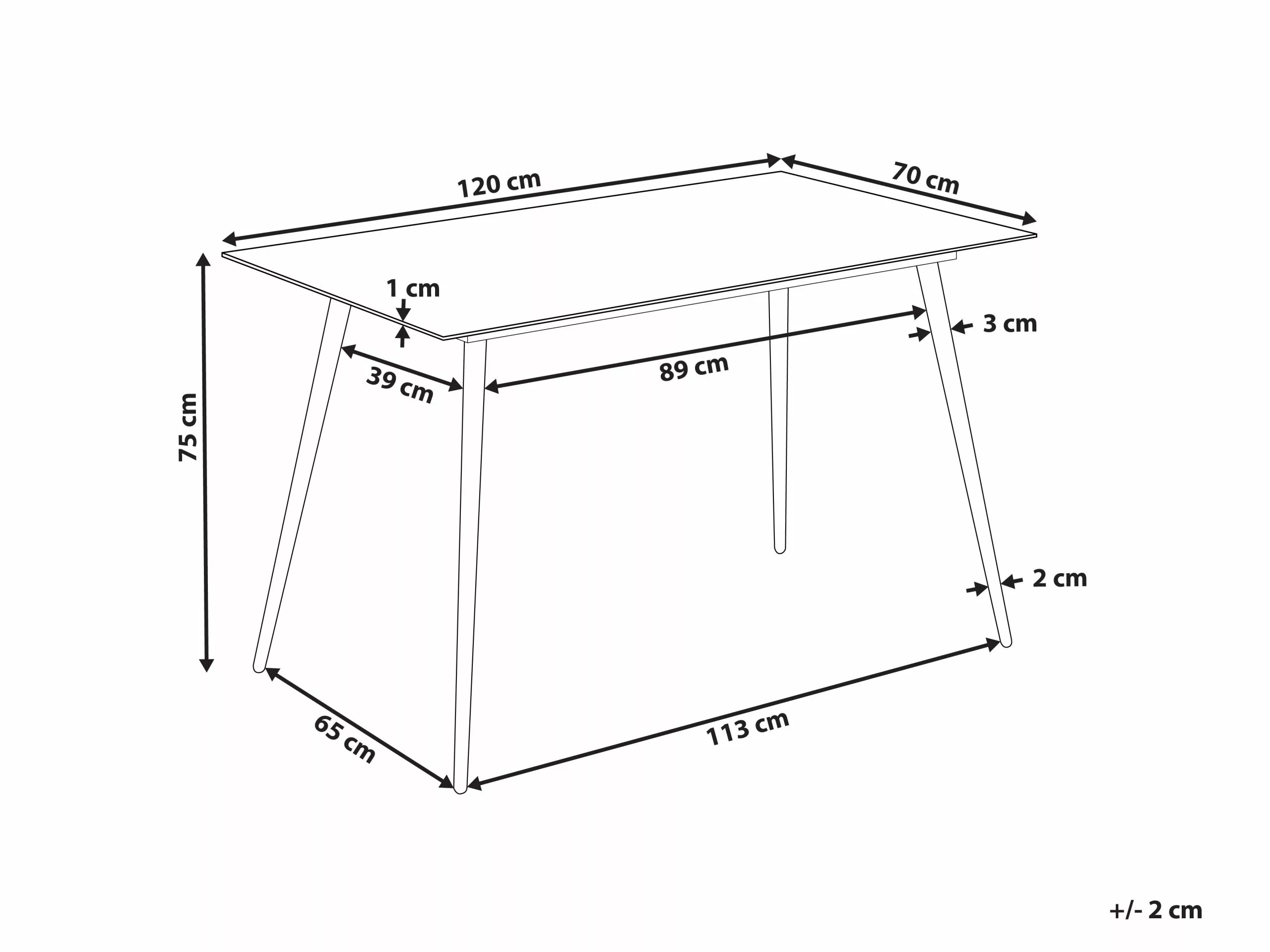 Beliani Ruokapöytä Rosteri Marmorikuvio Valkoinen/kulta 120 X 70 Cm MULGA - Image 7
