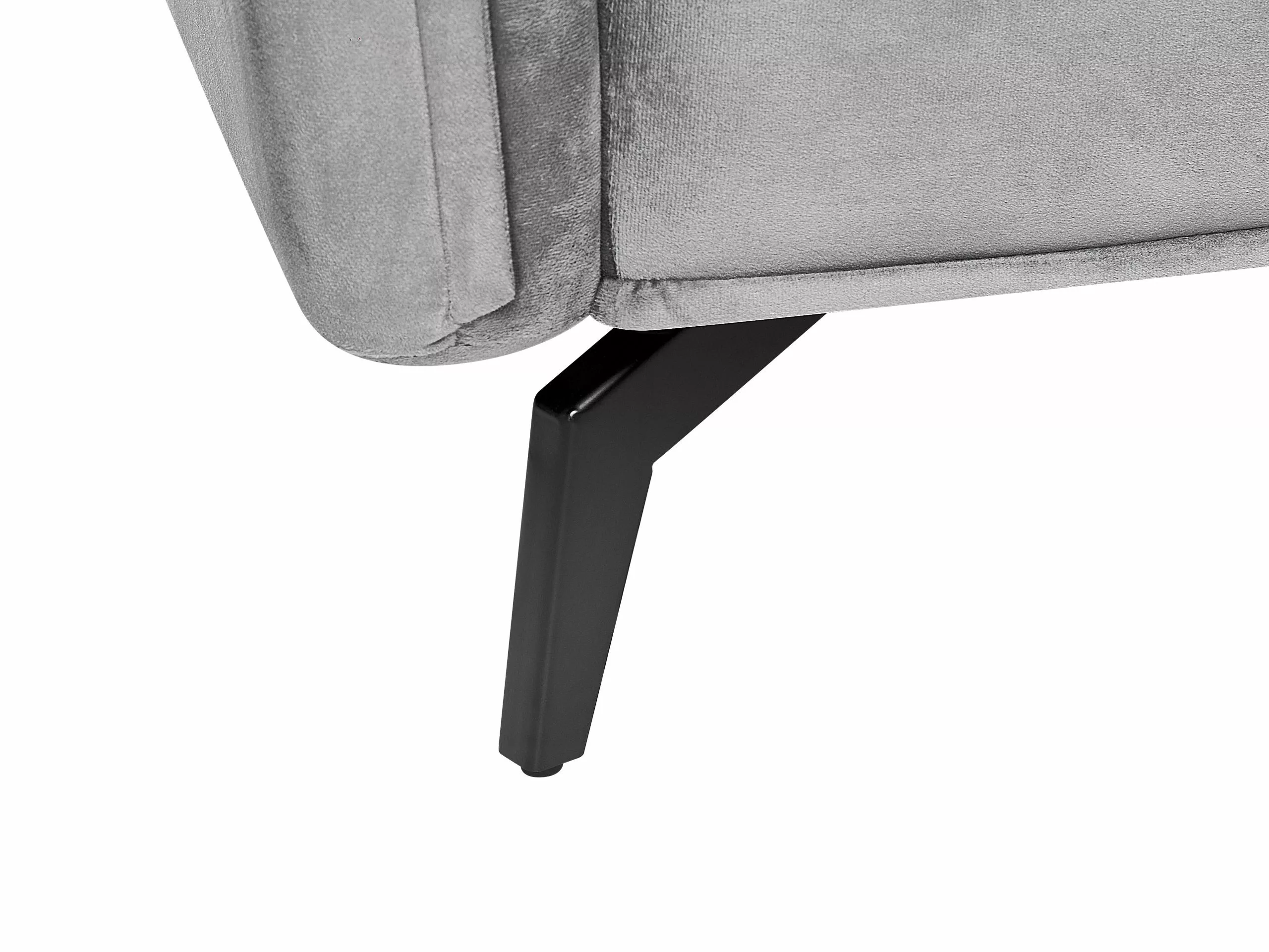 Beliani 4-istuttava Sohva Sametti Vaaleanharmaa AURE - Image 9