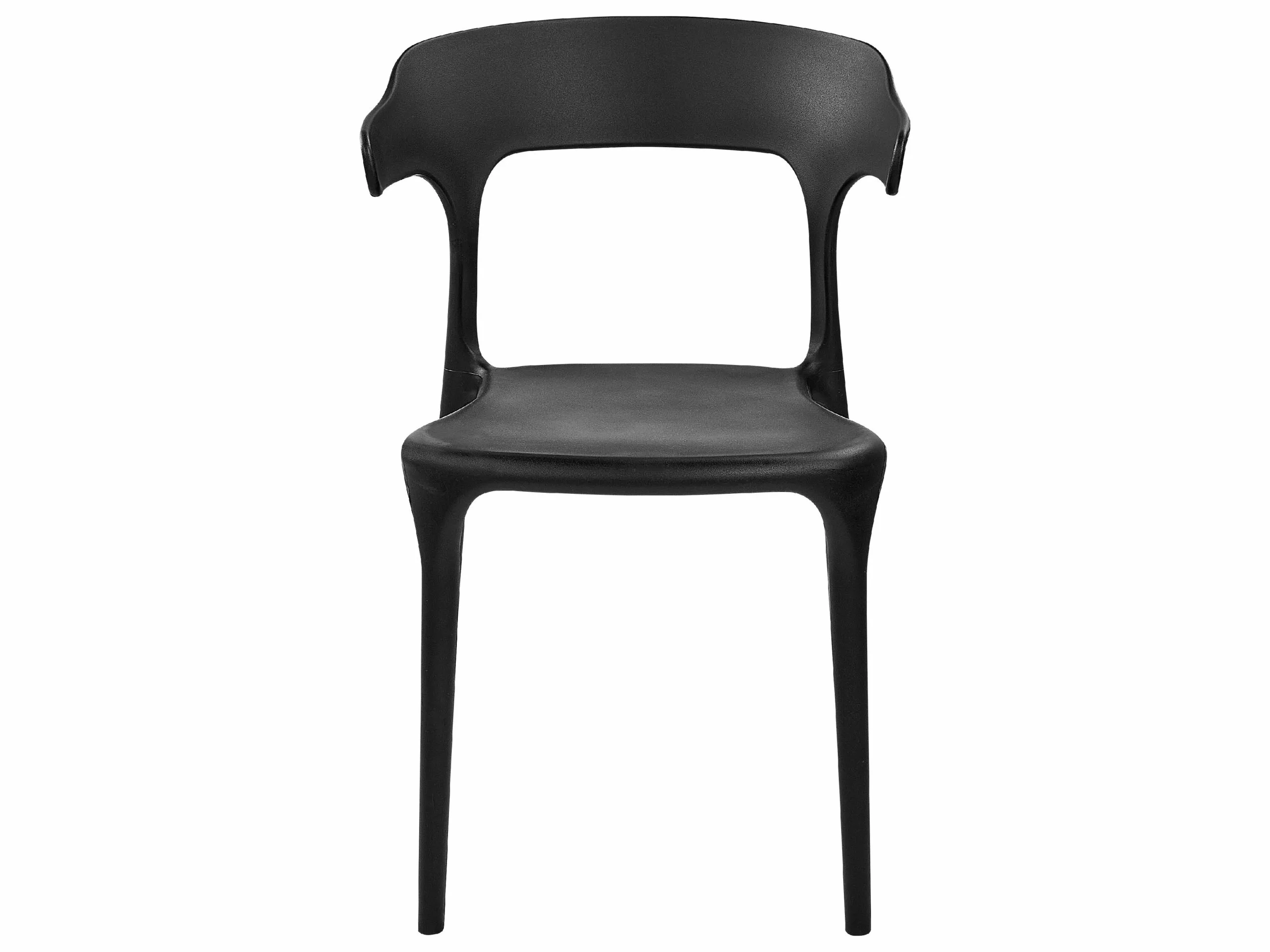 Beliani Tuoli Muovi Musta 8 Kpl GUBBIO 6 Beliani Tuoli Muovi Musta 8 Kpl GUBBIO - Image 4