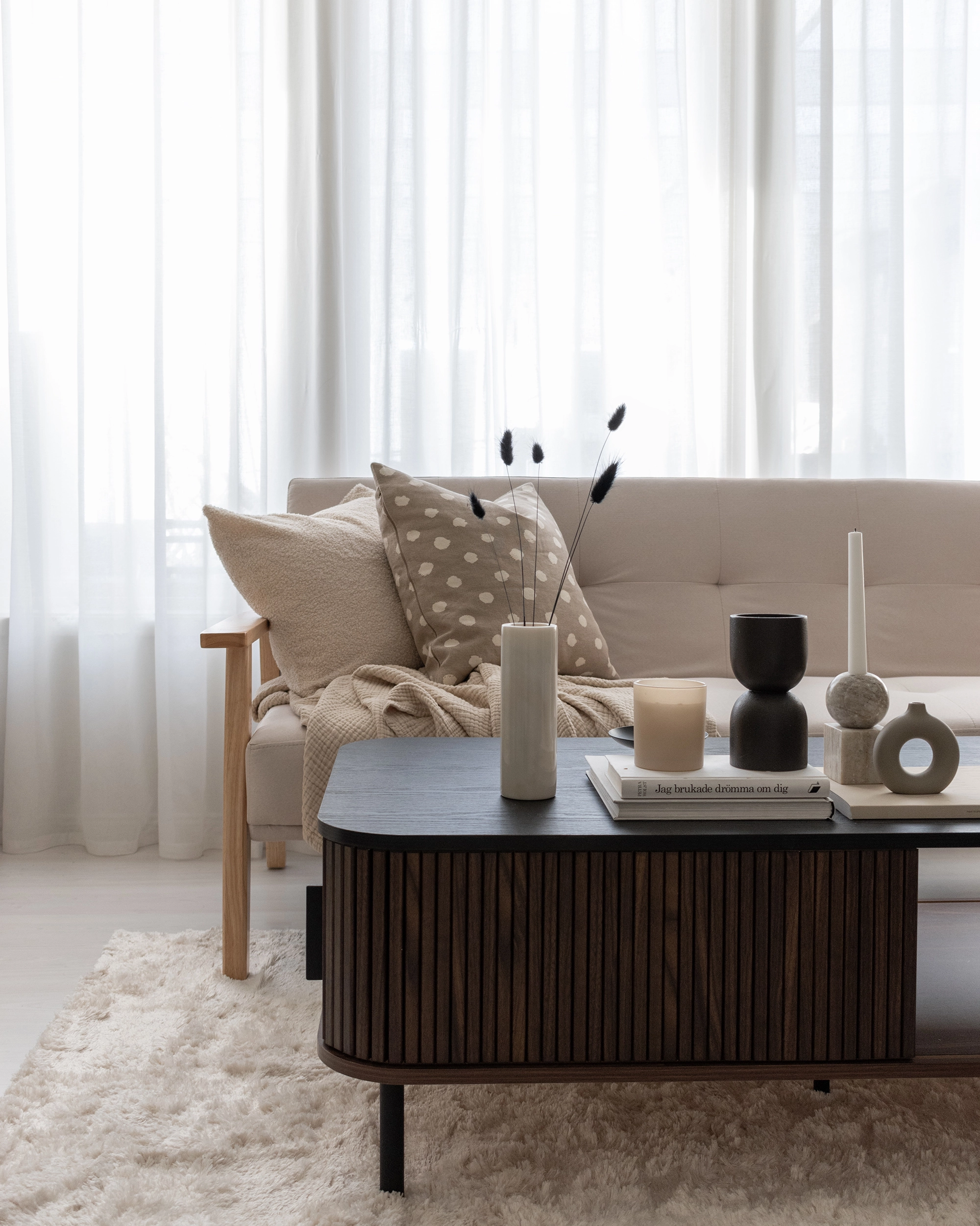 Beliani Sohvapöytä Tumma Puu/musta JOSE - Image 4